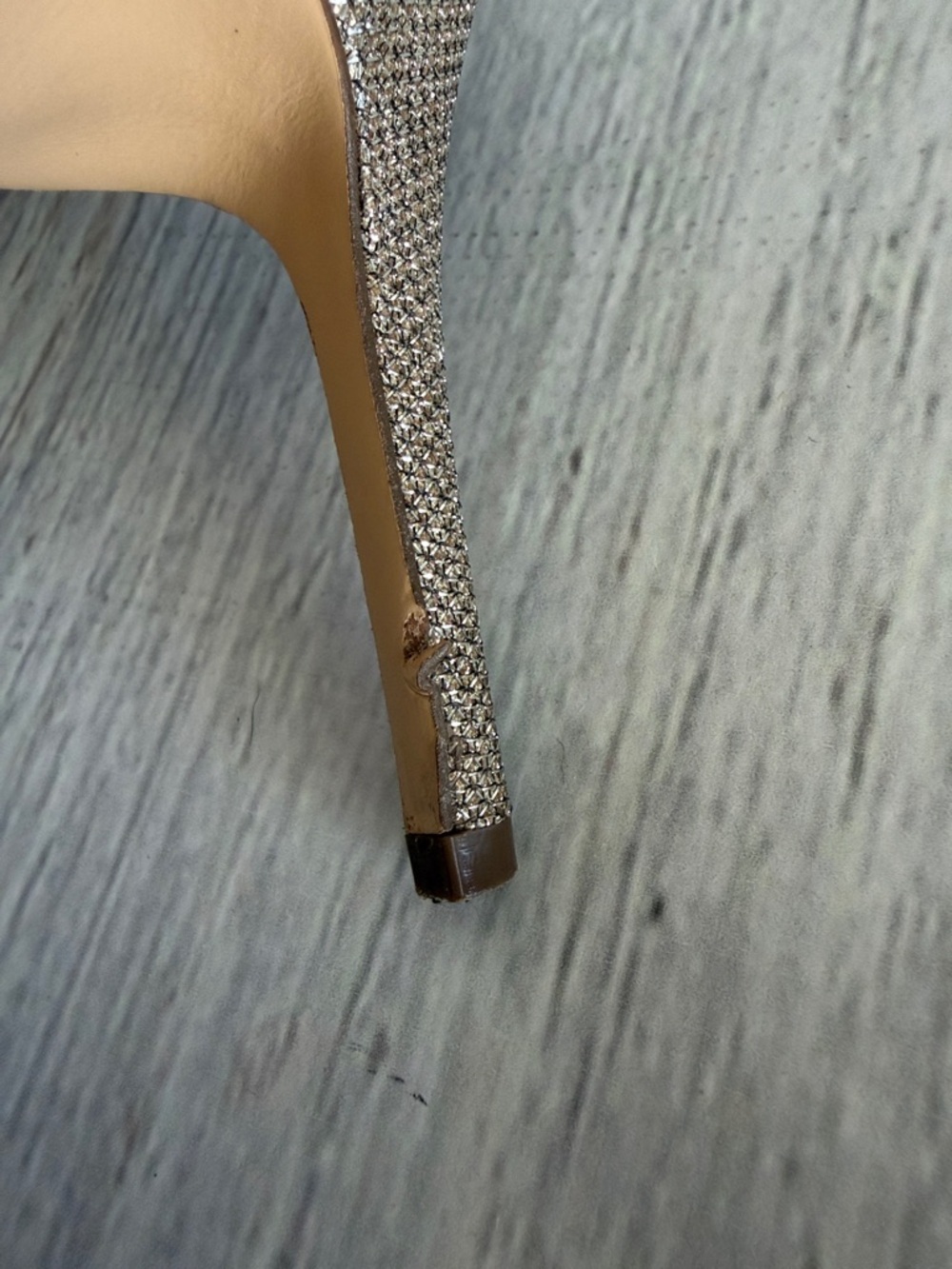 Nina Metallic Gold Open-Toe Ankle-Strap Heels - Picture 5 of 5